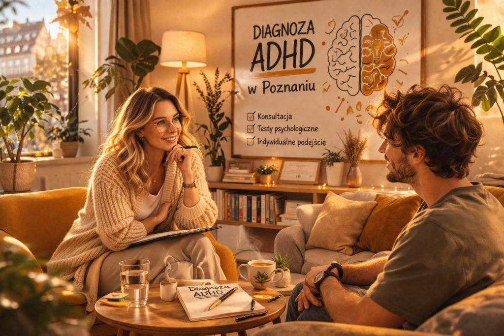 Przyjazne wnętrze gabinetu psychologicznego Anima w Poznaniu