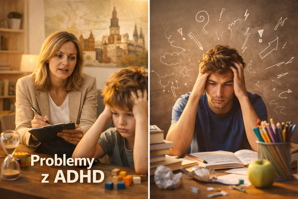 Pacjentka podczas rozmowy z psycholożką o objawach ADHD i codziennych trudnościach